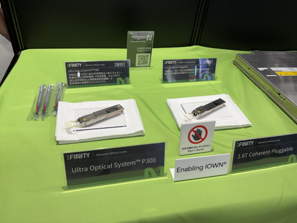 Ultra Optical System P300と1.6T Coherent Pluggableの展示